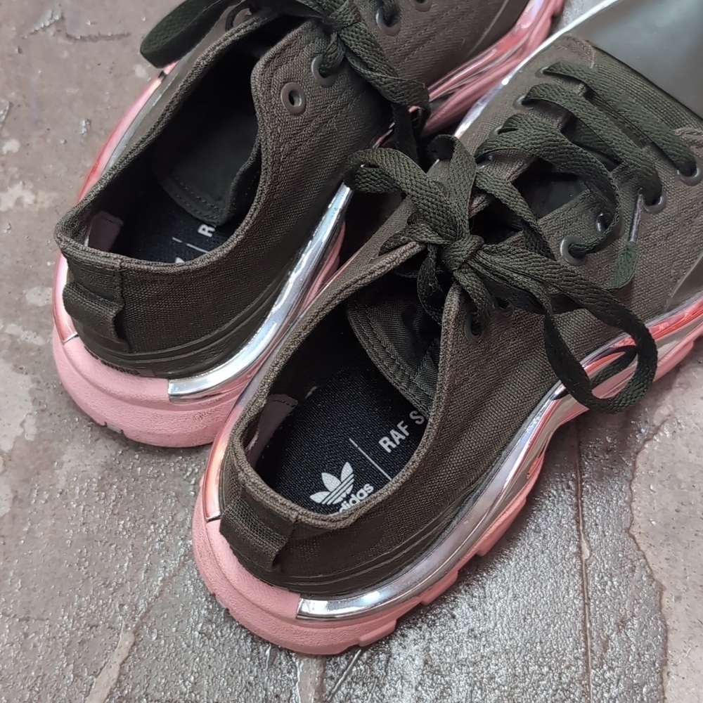 Raf Simons Adidas Runner Green Pink Chrome Sneakers US Men's 6 - Picture 5 of 10